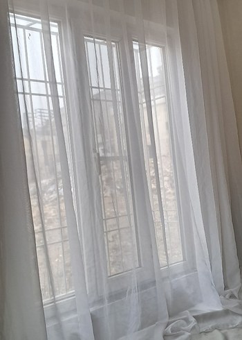 Modern Klasik Beyaz Tül Perde - Görsel 2