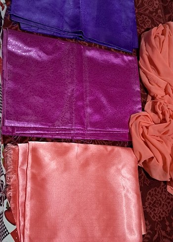 Parlak Çok Renkli Saten parçalar - Görsel 3