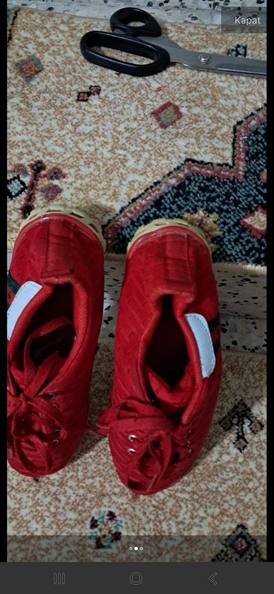 Kırmızı Bağcıklı erkek Spor Ayakkabı - Görsel 2
