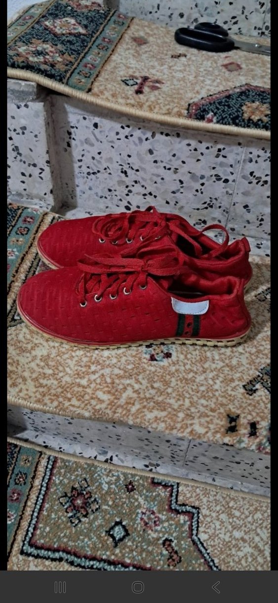 Kırmızı Bağcıklı erkek Spor Ayakkabı - Görsel 3