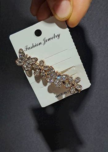 Altın Renkli Pul İşlemeli Kadın toka - Görsel 2