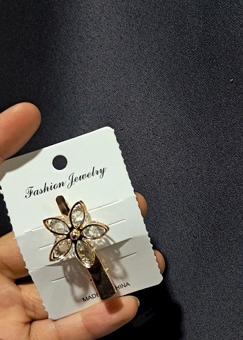 Boncuklu Altın Renkli Kadın Saç Tokası - Görsel 2