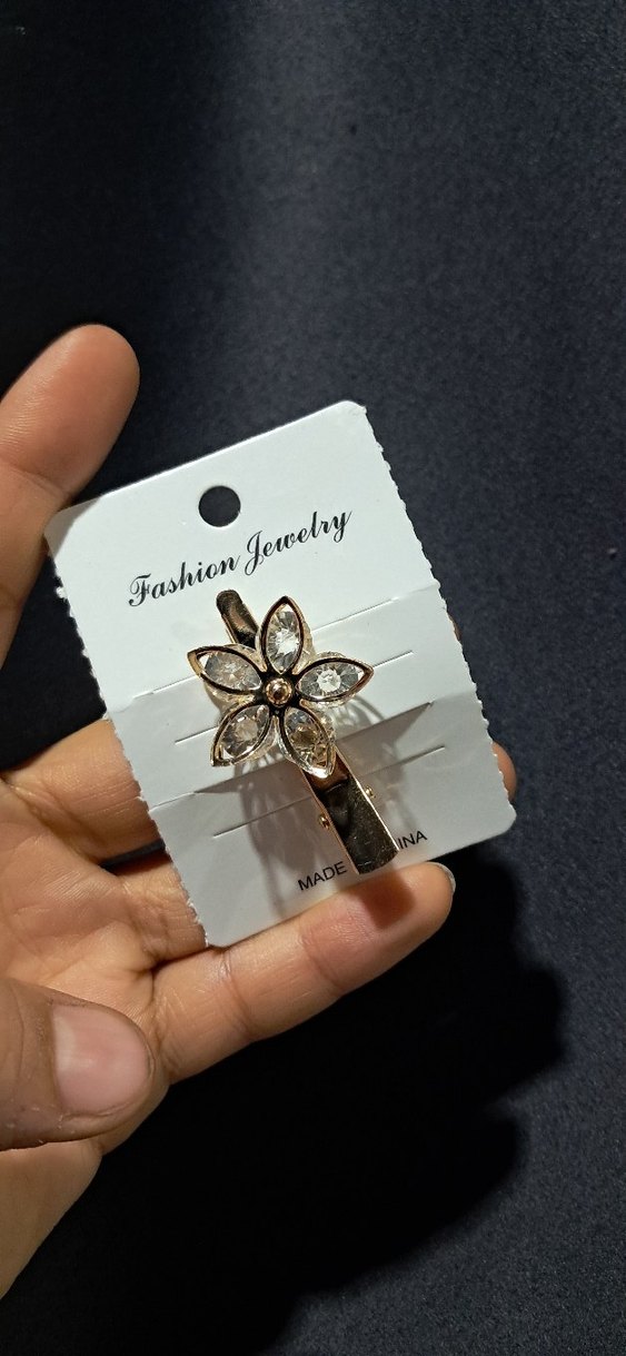 Boncuklu Altın Renkli Kadın Saç Tokası - Görsel 3