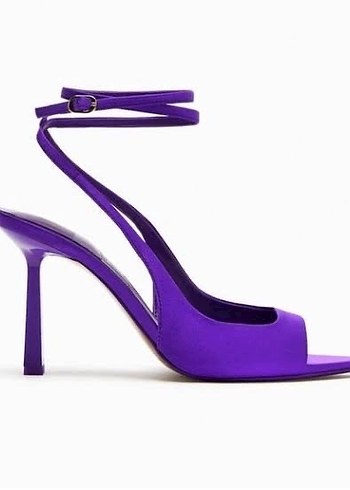 Zara Mor Stiletto Topuklu Kadın Sandalet