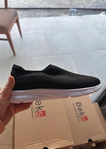 Siyah Elastik Spor Kadın Sneaker