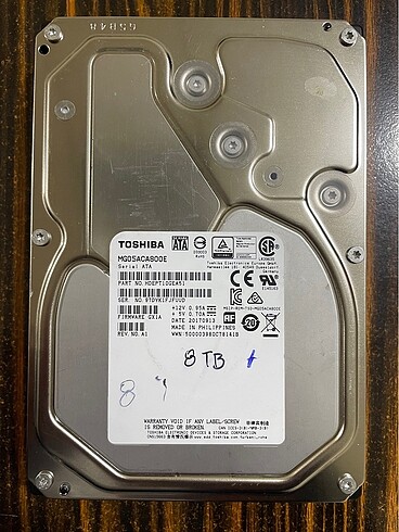 Toshıba harddisk 8 terabbayt
