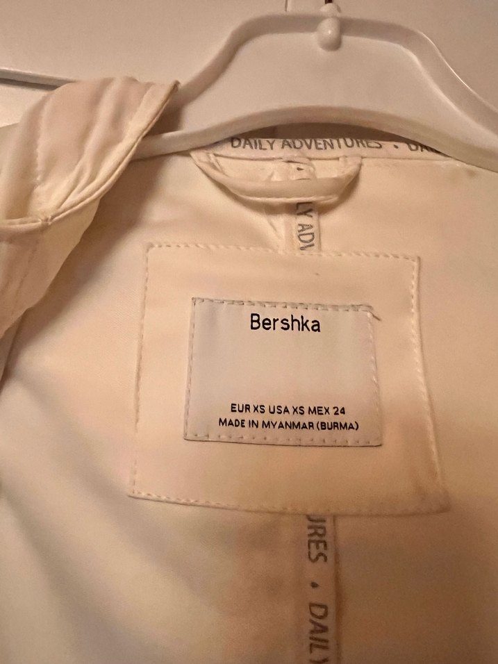 Kadın Bej Gri Düğmeli Streetwear Yağmurluk - Görsel 2