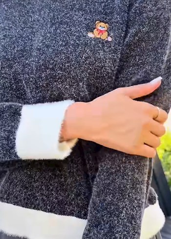 universal Beden Gri Kadın Regular Fit Triko Kazak