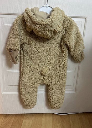 Kürklü Kahverengi Bebek Tulumu - Görsel 2