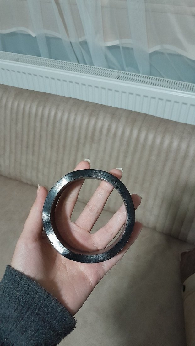 ahşapSiyah Çiçek Desenli Kadın Bileklik - Görsel 2