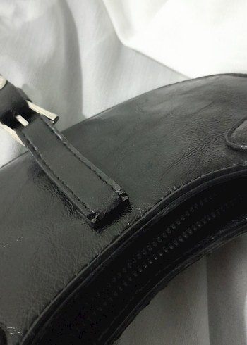 Klasik Siyah Deri Kadın Çanta - Görsel 3
