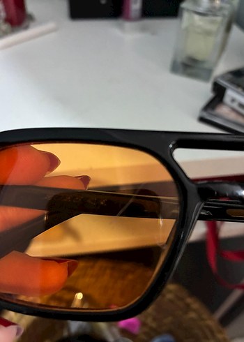 Parlak Kahverengi Retro Kadın Gözlüğü - Görsel 2