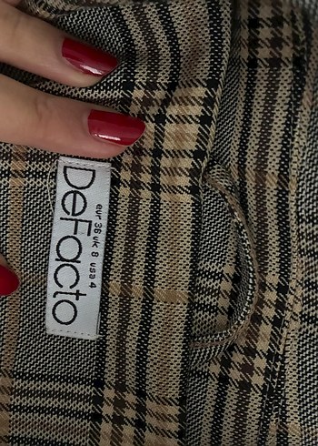 Kadın Kahverengi Düğmeli Midi Blazer - Görsel 3