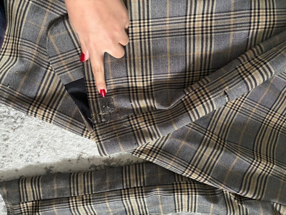 Kadın Kahverengi Düğmeli Midi Blazer - Görsel 2