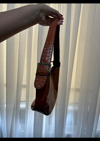 Kahverengi Deri Kadın Çanta - Görsel 2