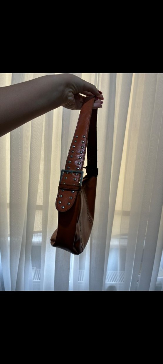 Kahverengi Deri Kadın Çanta - Görsel 2