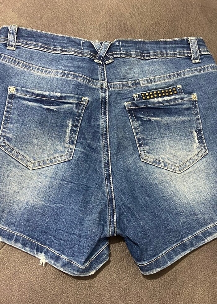 Kadin kot şort - Görsel 3