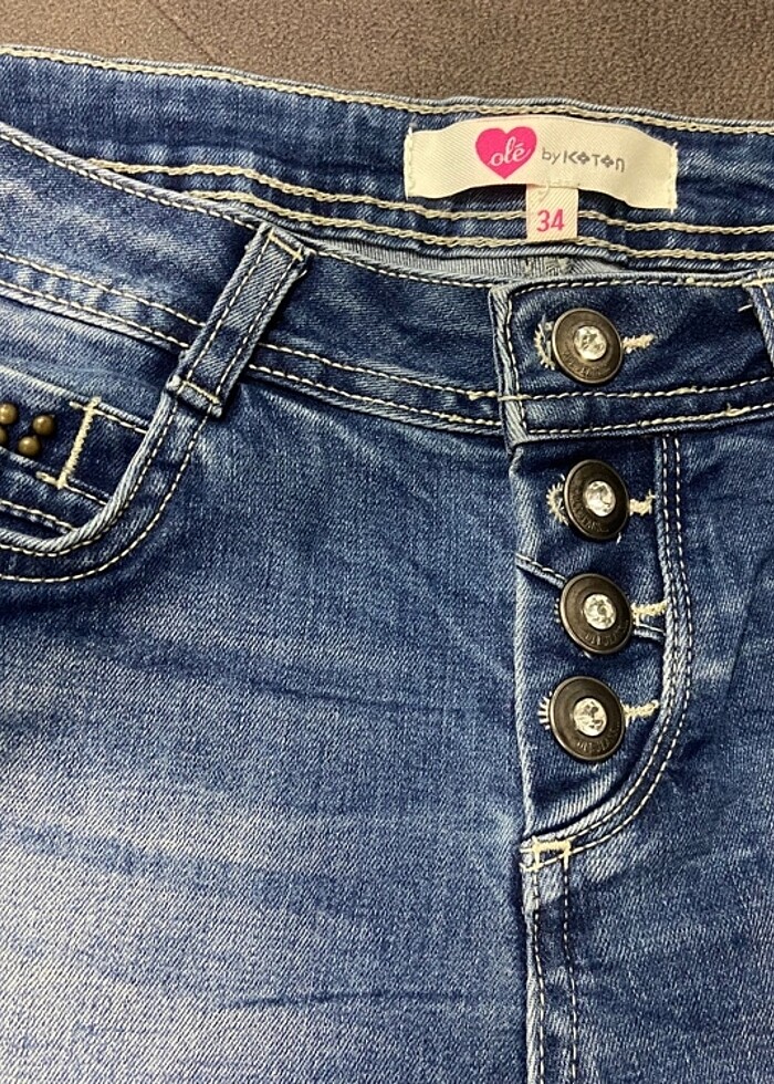 Kadin kot şort - Görsel 2