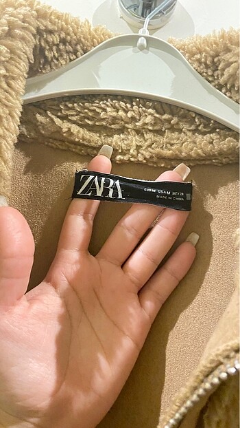 m Beden camel Renk Zara peluş kürk ceket