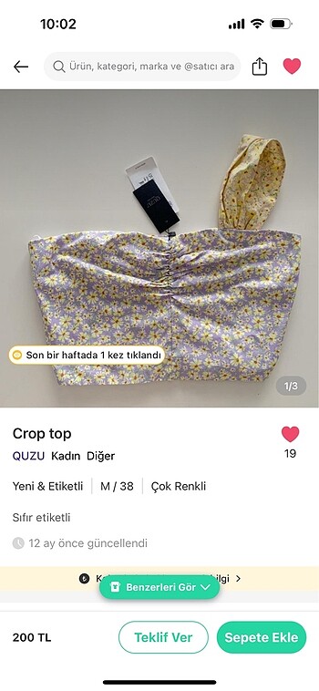 Quzu Quzu cicekli lila sari takim