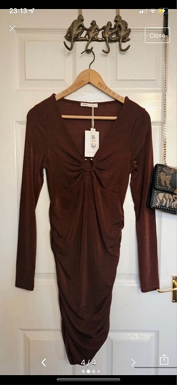 m Beden Pull & bear dar elbise