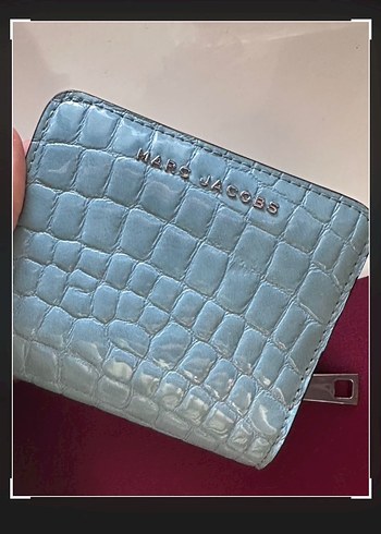 Marc Jacobs Mavi Deri Fermuarlı Cüzdan