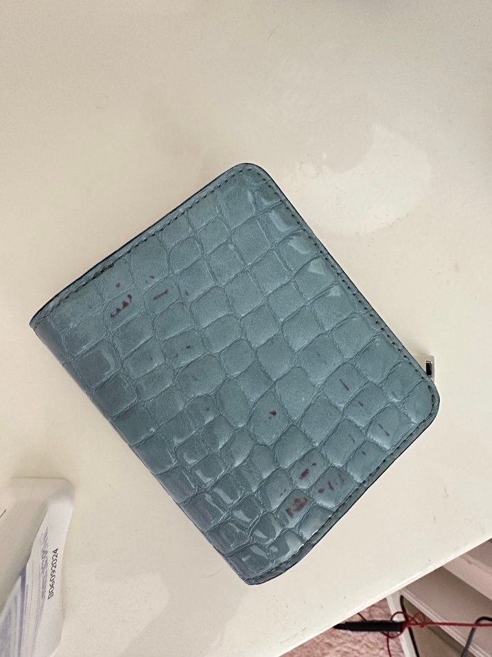 Marc Jacobs Mavi Deri Fermuarlı Cüzdan - Görsel 4