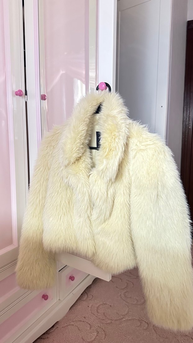 ZARA Midi Boy Kürk Detaylı Kadın Mont - Görsel 2