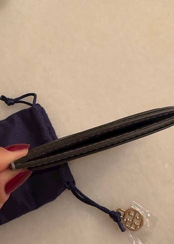 TORY BURCH Gri Deri Kadın Cüzdanı - Görsel 3