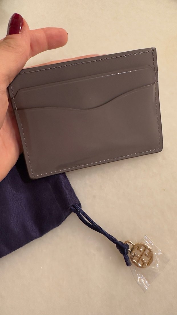 TORY BURCH Gri Deri Kadın Cüzdanı - Görsel 2