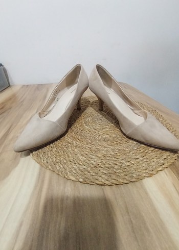 Bej Süet Dolgu Topuk Kadın Espadril - Görsel 4