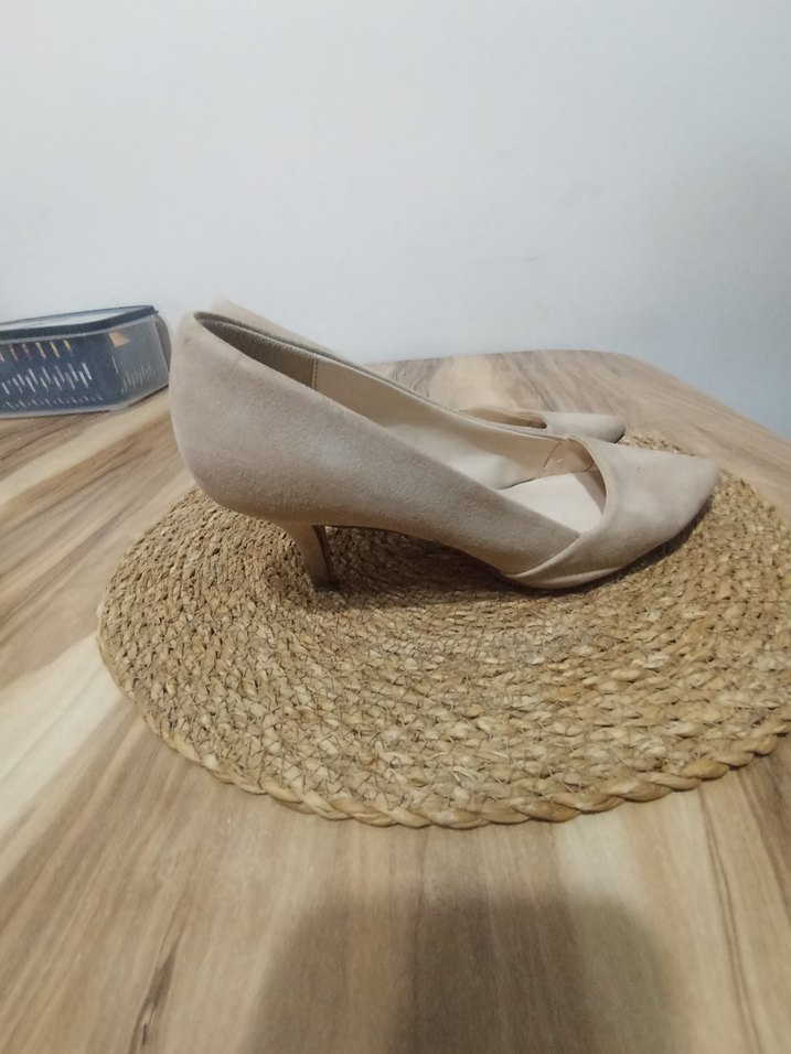 Bej Süet Dolgu Topuk Kadın Espadril - Görsel 2