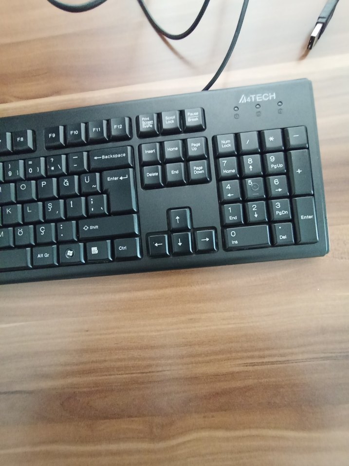 Siyah Kablolu Standart Klavye - Görsel 3