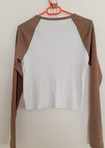 Kadın Bej Uzun Kollu Crop Top - Görsel 6