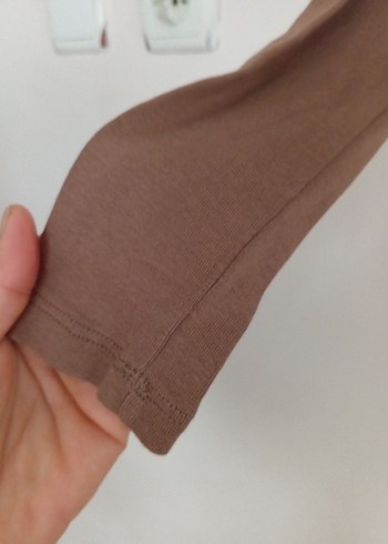 Kadın Bej Uzun Kollu Crop Top - Görsel 4