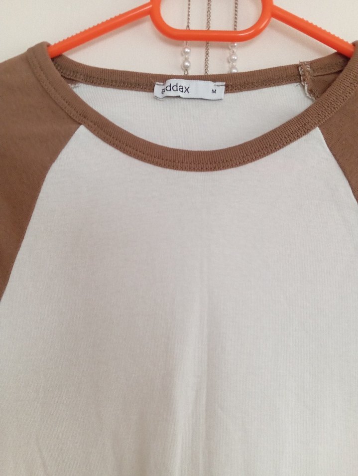 Kadın Bej Uzun Kollu Crop Top - Görsel 3