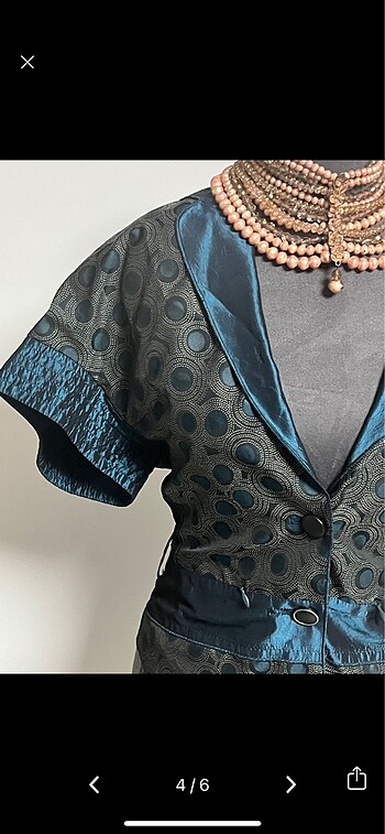 m Beden vintage 80s saten ceket