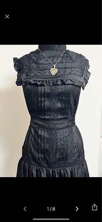 Gotik Lolita Vintage dantelli elbise