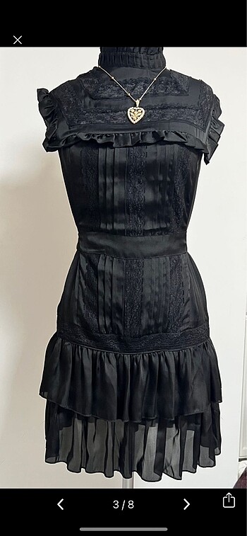 s Beden Gotik Lolita Vintage dantelli elbise