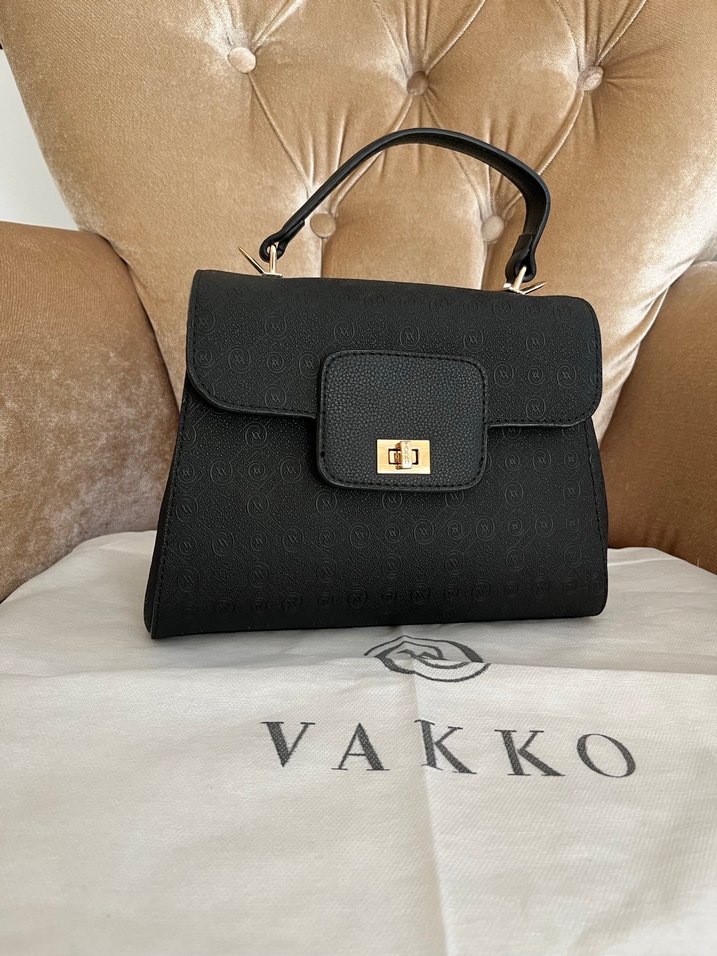 Vakko Siyah Deri Tokalı Kadın Çanta - Görsel 2