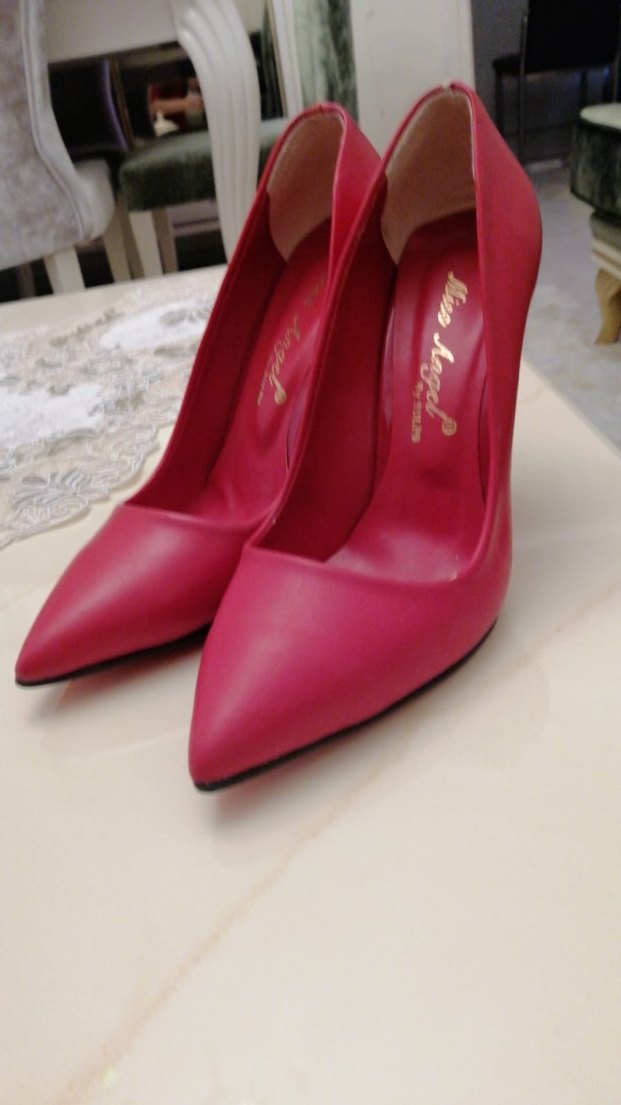 Klasik Kırmızı Stiletto Topuklu Kadın Ayakkabı - Görsel 2