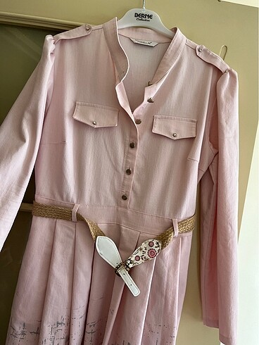 Keten elbise - Görsel 6