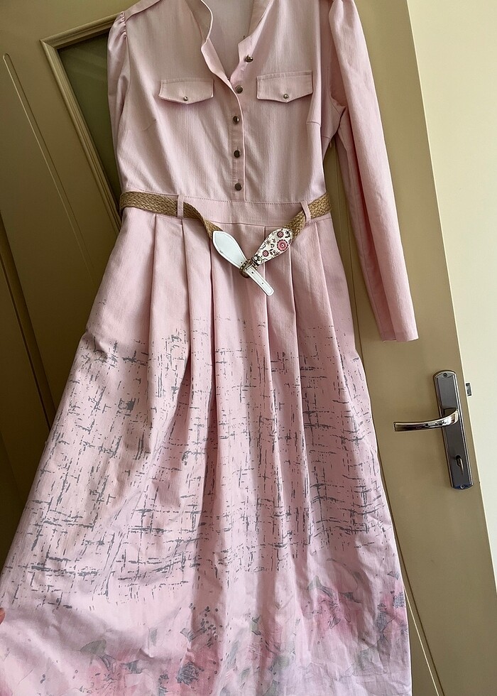 Keten elbise - Görsel 2