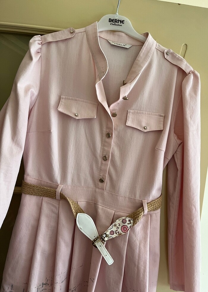 Keten elbise - Görsel 4