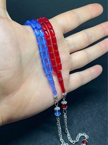Uçak camı tesbih özel püsküllü flexi glass tesbih 2li lot