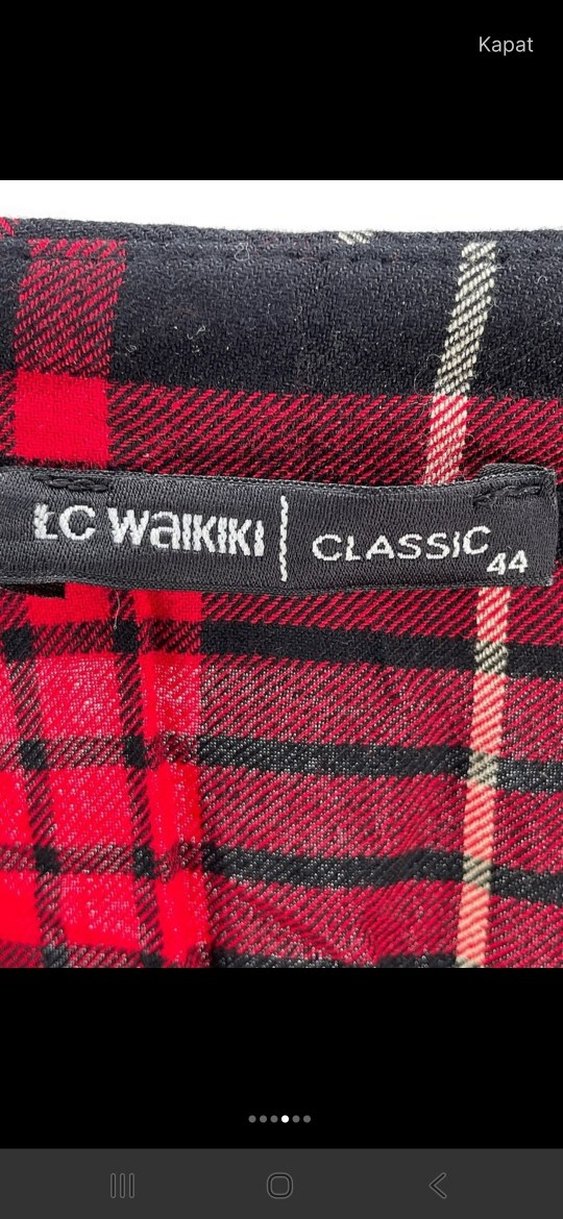 Kareli Kırmızı Hamile Bohem Tunik Şık elbise - Görsel 5