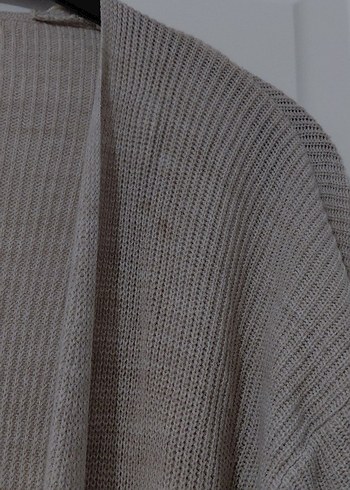 Uzun Bej Kadın Hırka - Görsel 3