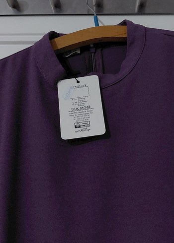 Mor Uzun Kollu Kadın Tunik ve Pantolon - Görsel 2