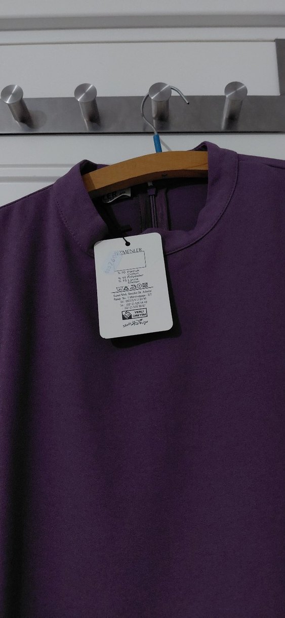 Mor Uzun Kollu Kadın Tunik ve Pantolon - Görsel 2