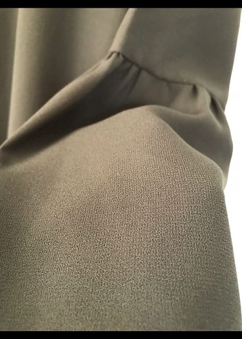 Kadın Uzun Haki Elbise Volanlı - Görsel 4